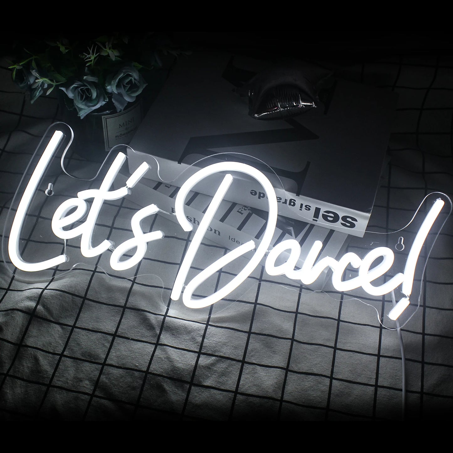 Lets Dance 5V USB LED Neon Sign - Budget Friendly
