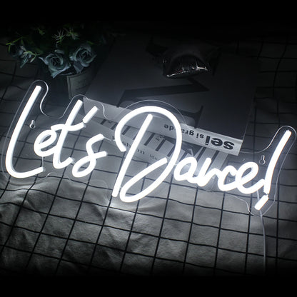 Lets Dance 5V USB LED Neon Sign - Budget Friendly
