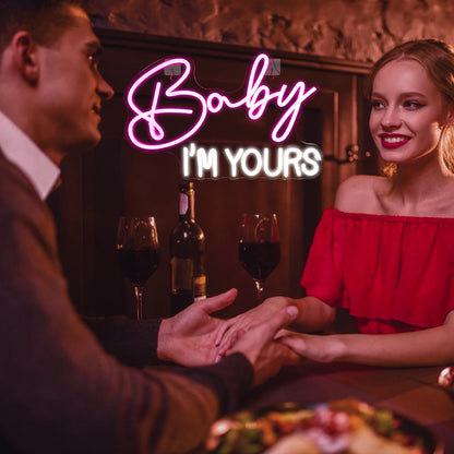 Baby Im Yours 5V USB LED Neon Sign - Budget Friendly