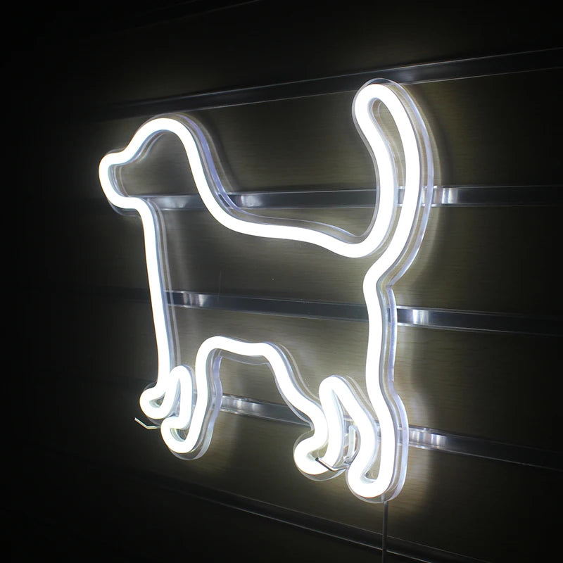 Small Dog 5V USB LED Neon Sign - Budget Friendly