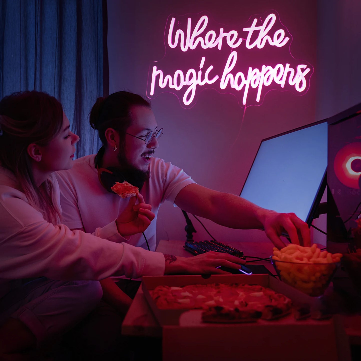 Where The Magic Happens 5V USB LED Neon Sign - Budget Friendly
