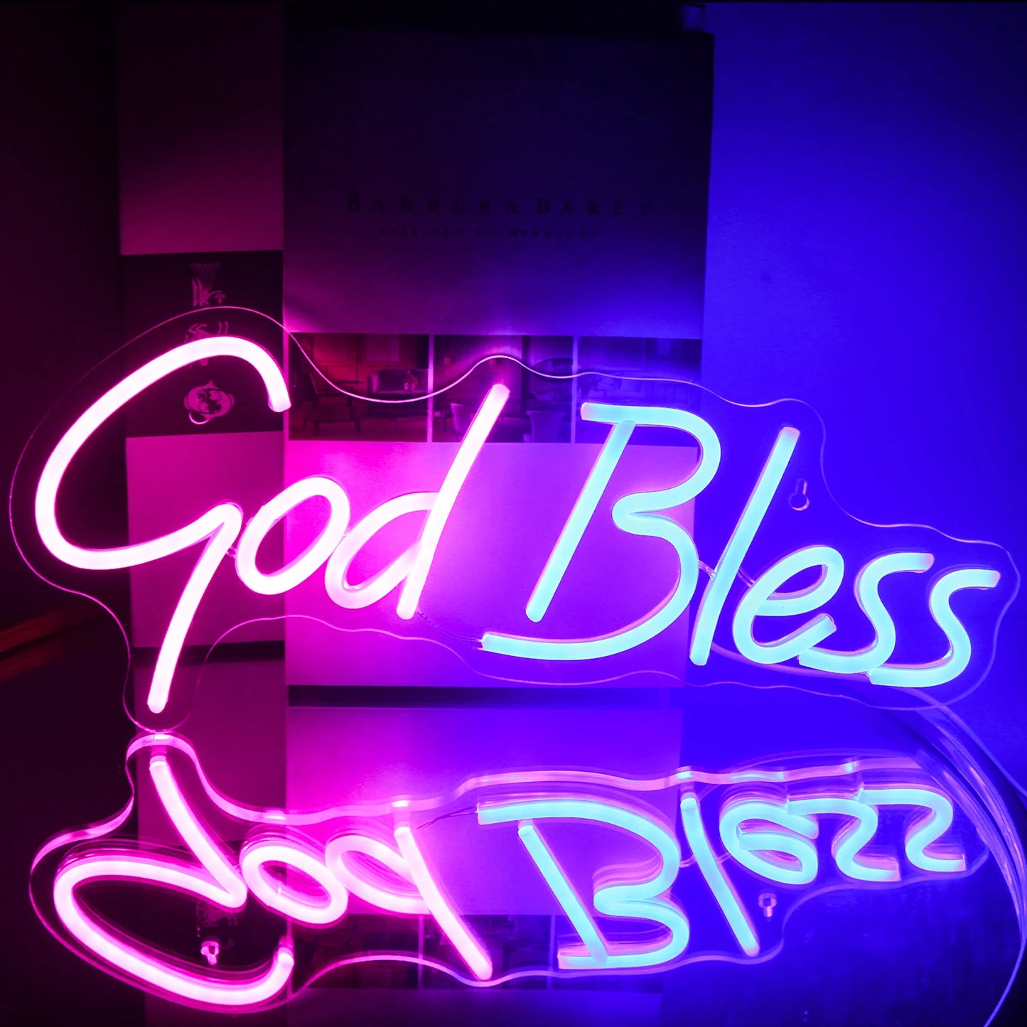 God Bless 5V USB LED Neon Sign - Budget Friendly