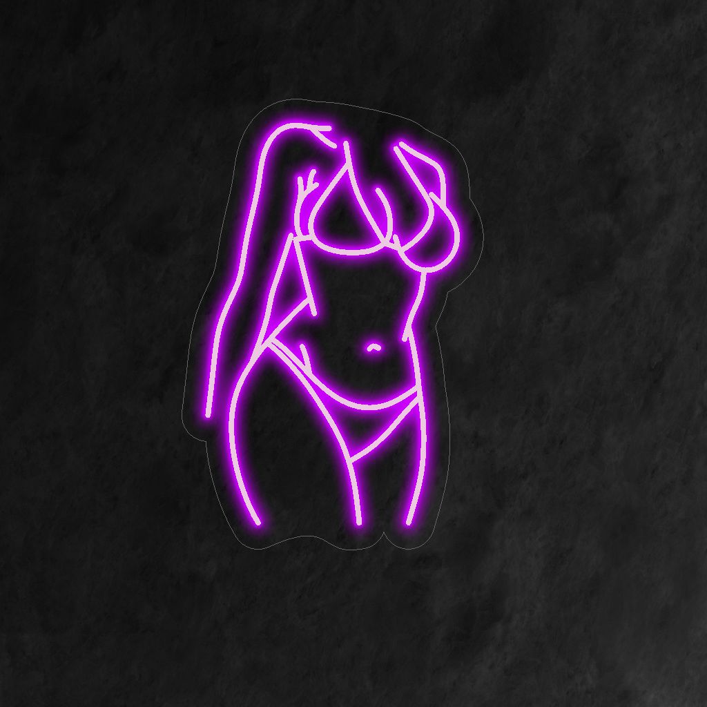 "Sexy Lady Neon Sign" voegt een vleugje glamour toe met zijn sensuele silhouet en werpt een betoverende en uitdagende gloed op uw ruimte.