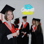 Congrats GRAD – Afstudeerhoed – LED-neonbord (5 V USB)