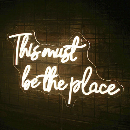 This must be the place 5V USB LED Neon Sign - Budget Friendly