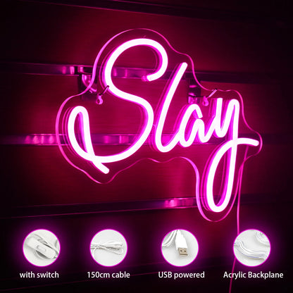 Slay 5V USB LED Neon Sign - Budget Friendly