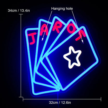 Poker 5V USB LED Neon Sign - Budget Friendly