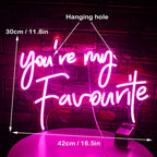 You're My Favourite – LED-neonbord (5 V USB)