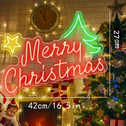 Merry Christmas 5V USB LED Neon Sign - Budget Friendly