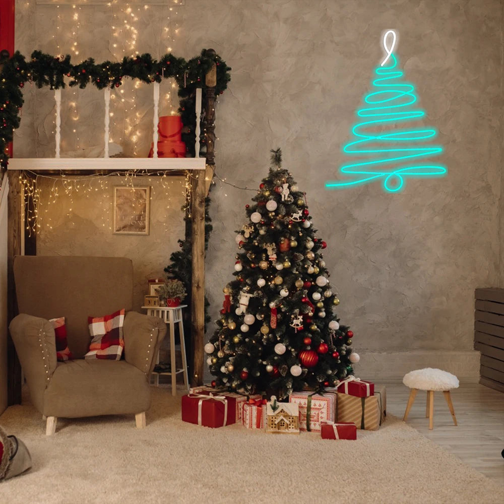 Kerstboom – LED-neonbord (5 V USB)