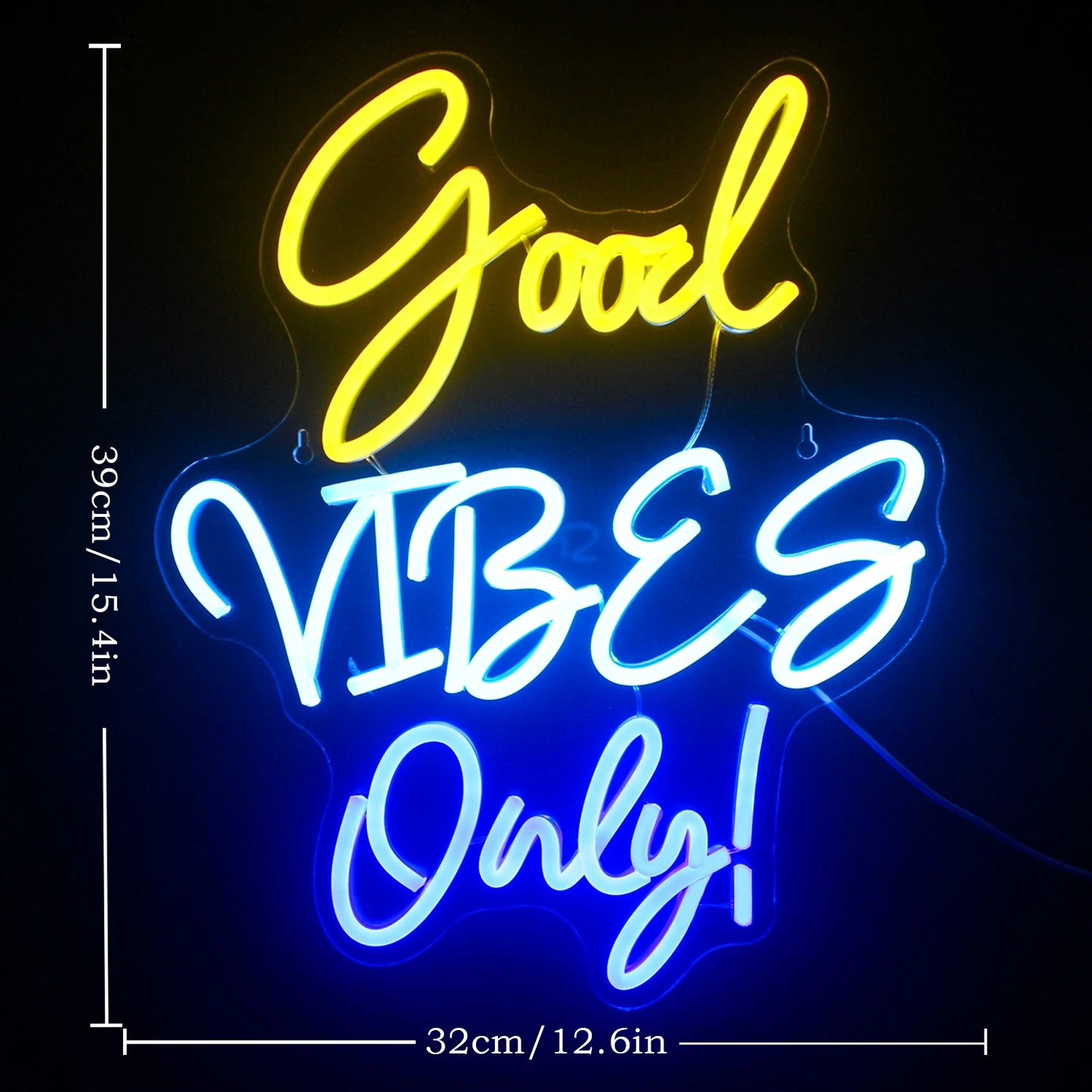 Good Vibes Only 5V USB LED Neon Sign - Budget Friendly