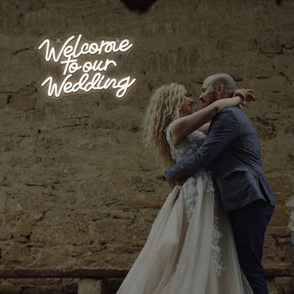 Welcome to our Wedding 5V USB LED Neon Sign - Budget Friendly