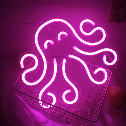 Octopus 5V USB LED Neon Sign - Budget Friendly