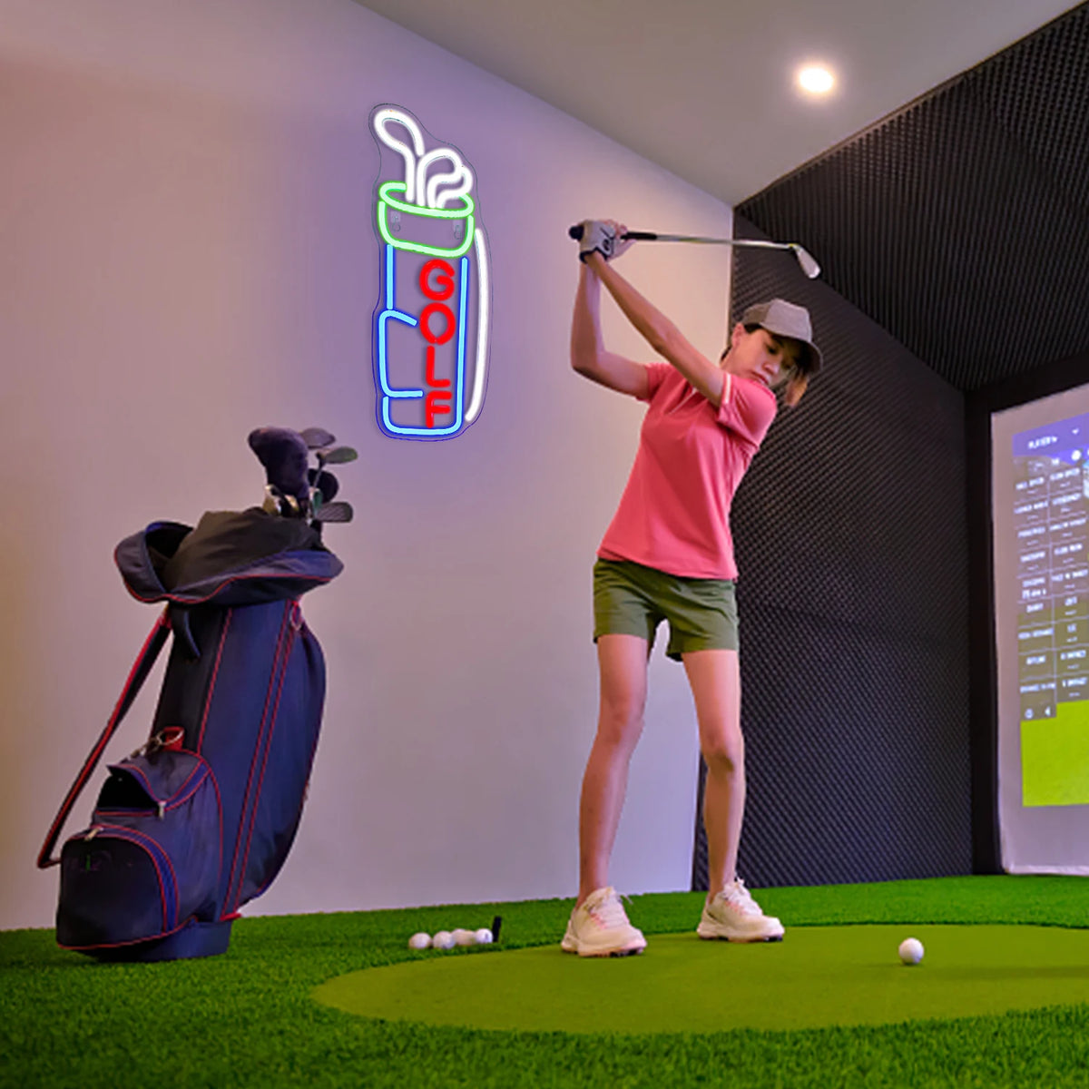 Golf 5V Mini USB LED Neon Sign - Budgetvriendelijk