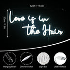 Love is in the Hair 5V USB LED Neon Sign - Budget Friendly