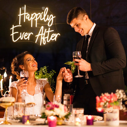 Happily Ever After 5V USB LED Neon Sign - Budget Friendly
