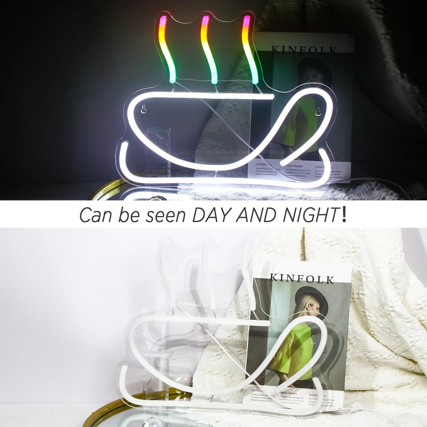 Colorful Coffee 5V USB LED Neon Sign - Budget Friendly