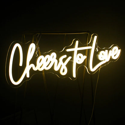 Cheers to Love 5V USB LED Neon Sign - Budget Friendly
