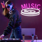 MUSIC – Vinylplaat – LED-neonbord (5 V USB)