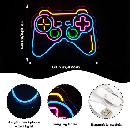 Game Shaped 5V USB LED Neon Sign - Budget Friendly