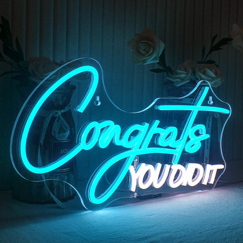 Congrats You Did It – LED-neonbord (5 V USB)