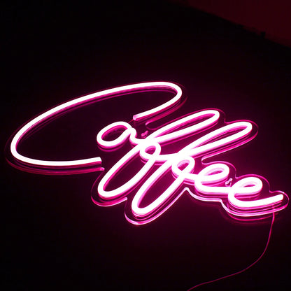 Pink Coffee 5V USB LED Neon Sign - Budget Friendly
