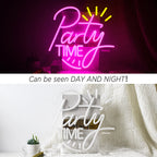 Party TIME – Lichtstralen – LED-neonbord (5 V USB)