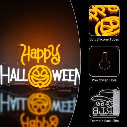 Happy Halloween 5V USB LED Neon Sign - Budget Friendly