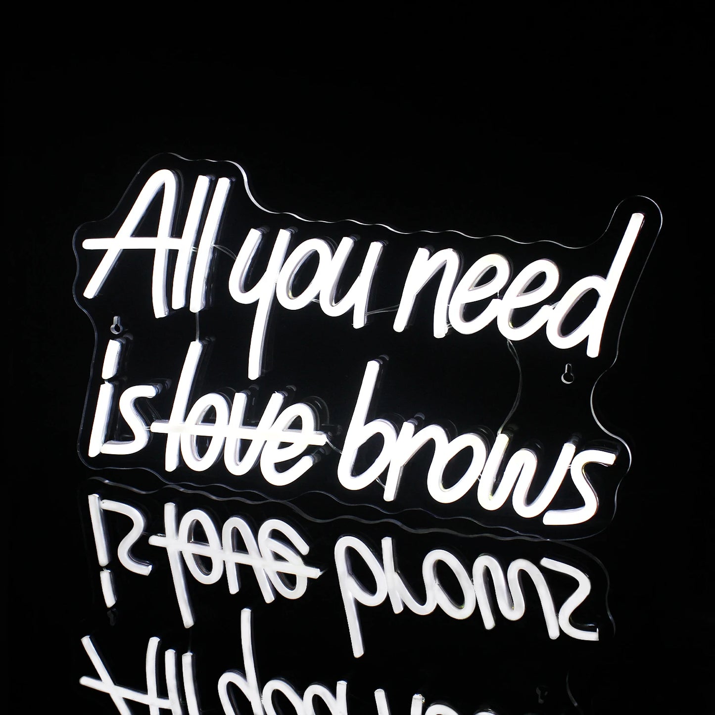 All you need is brows 5V USB LED Neon Sign - Budget Friendly
