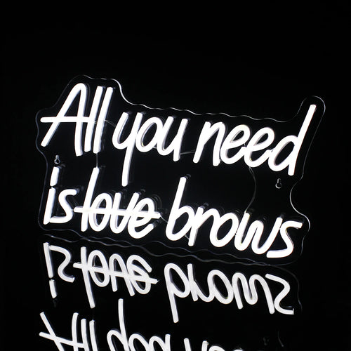 All you need is brows 5V USB LED Neon Sign - Budgetvriendelijk