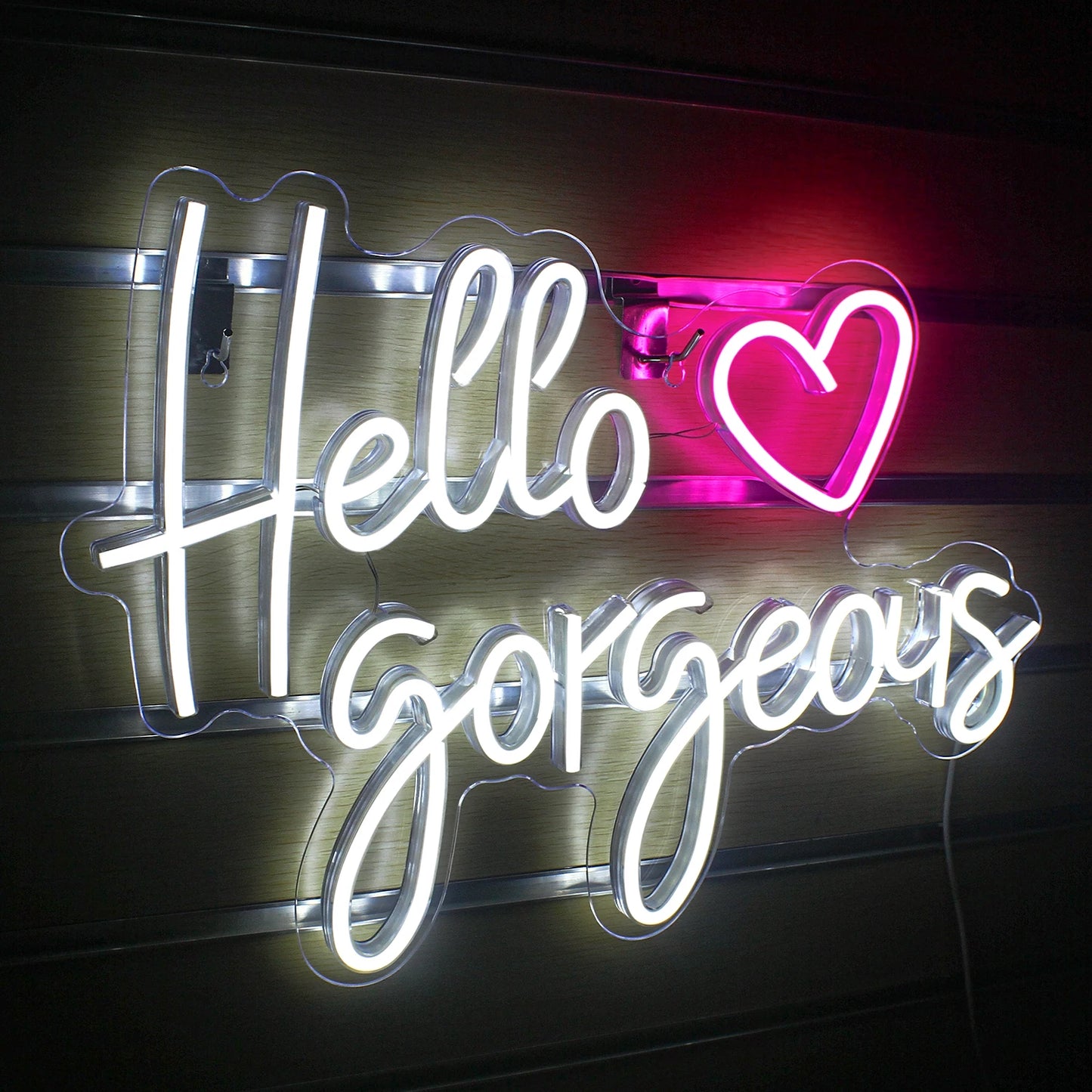 Hello Gorgeous 5V USB LED Neon Sign - Budget Friendly