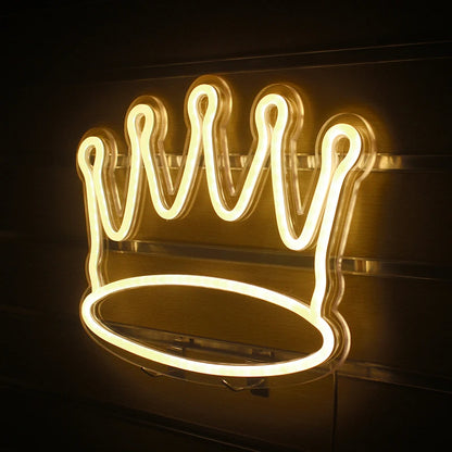 Crown Shaped 5V USB LED Neon Sign - Budget Friendly