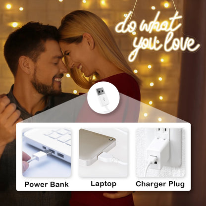 Do What You Love 5V USB LED Neon Sign - Budget Friendly