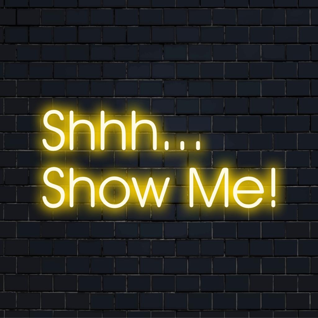 Aangepast Shhh... LED-neonbord: strak, minimalistisch decor, levendige gloed, unieke wandkunst, op maat gemaakt verlichtingselement.