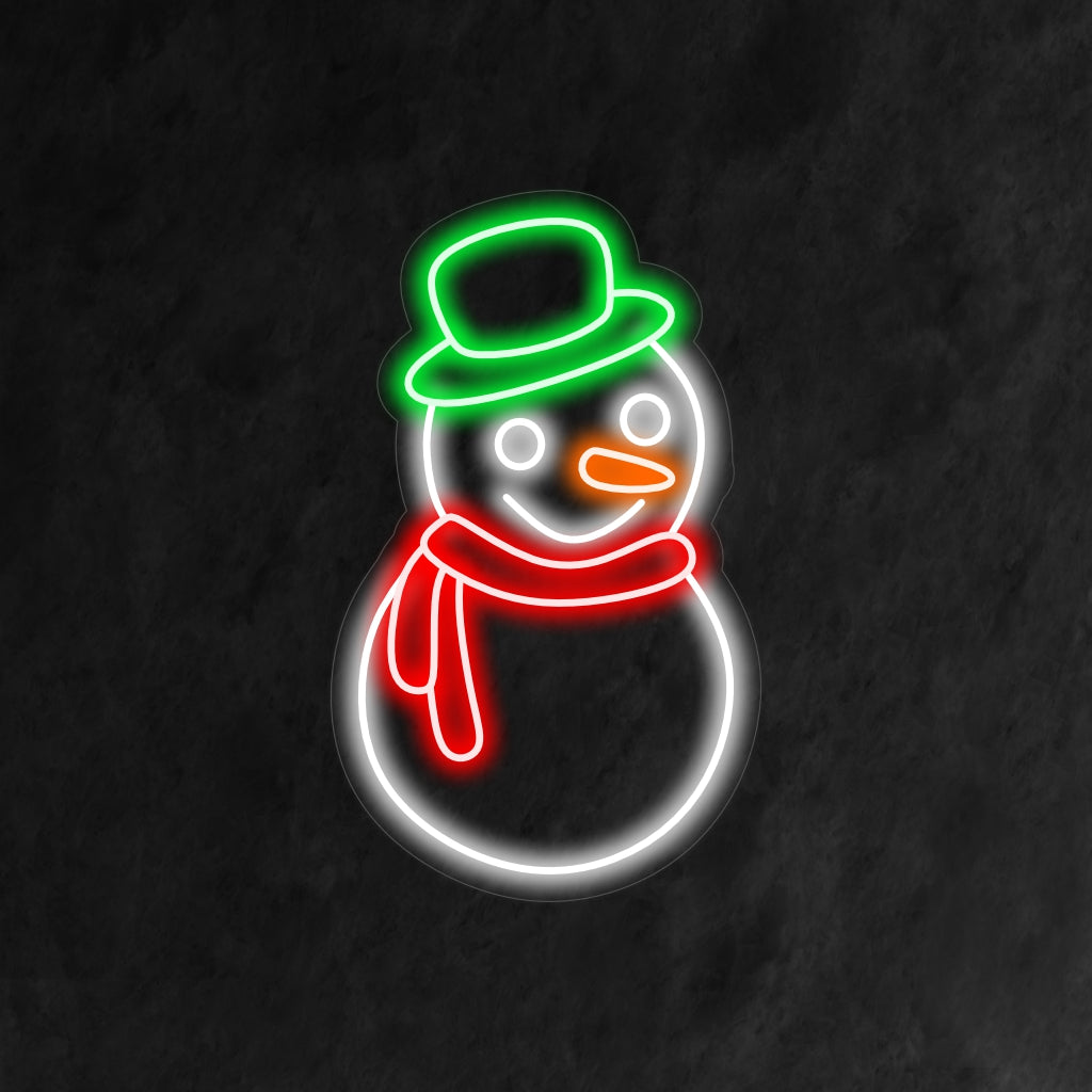 "Snowman Neon Sign" brengt wintermagie met zijn feestelijke ontwerp en werpt een vrolijke gloed op uw kamer voor een vrolijke en betoverende sfeer.