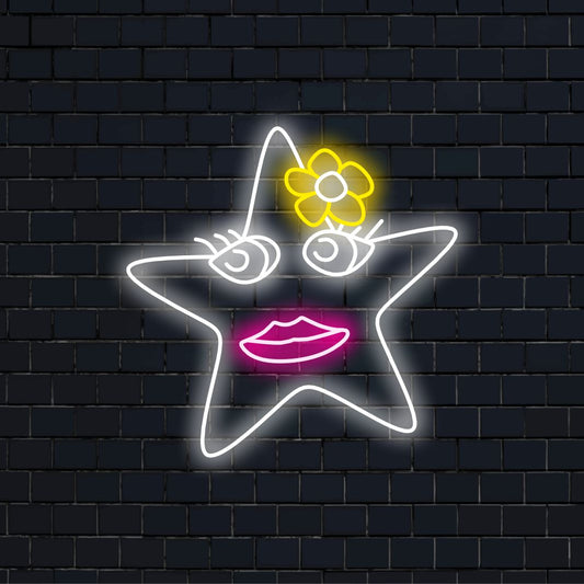 "Starry Night Star Neon Sign" brengt de magie van de kosmos met zijn schitterende sterrenontwerp. Het werpt een betoverende gloed en creëert een dromerige en betoverende sfeer in uw ruimte.