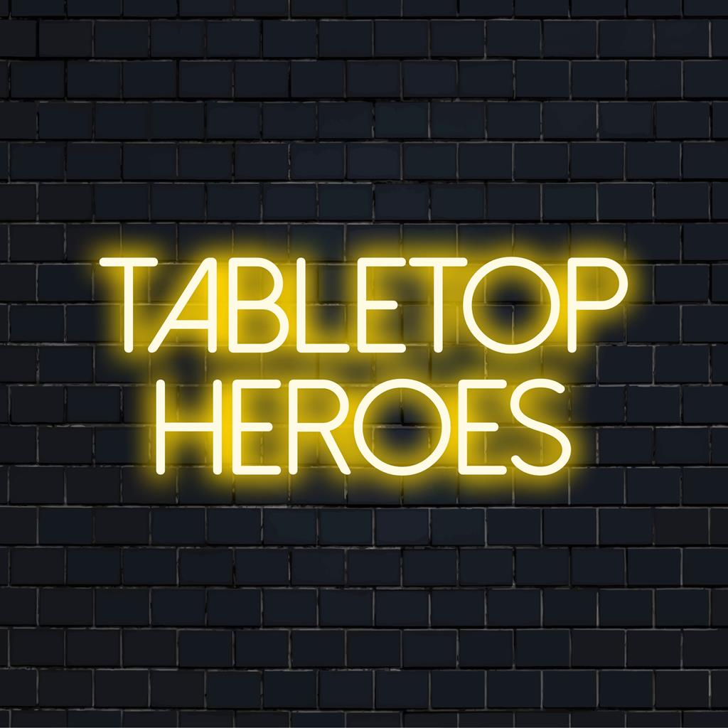 Op maat gemaakt LED-neonbord voor op tafel van het merk The Art Neon, een levendig stuk, perfect voor een unieke neoninrichting.