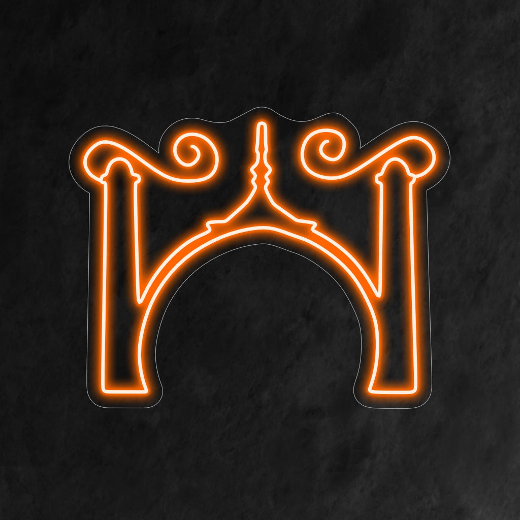 Het iconische ontwerp van "Taj Mahal Neon Sign" voegt exotische grandeur toe en werpt een betoverende gloed op uw ruimte, die de schoonheid van dit historische monument oproept.