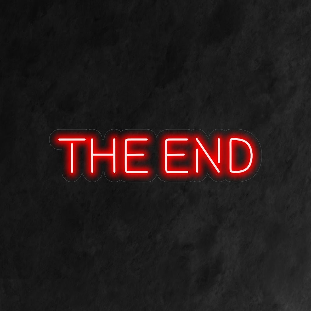 "The End Neon Sign" is een door films geïnspireerde toevoeging aan je interieur en creëert een sfeer van klassieke filmeindes. Een uniek neonlicht.