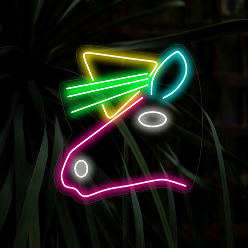 "Unicorn Head Neon Sign" with a whimsical glow, bringing magic and enchantment to your space.