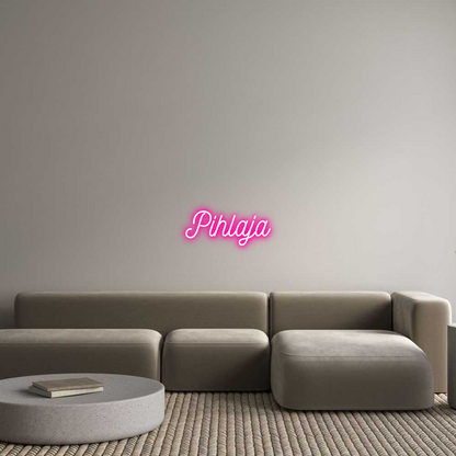 Räätälöity neonkyltin: Pihlaja