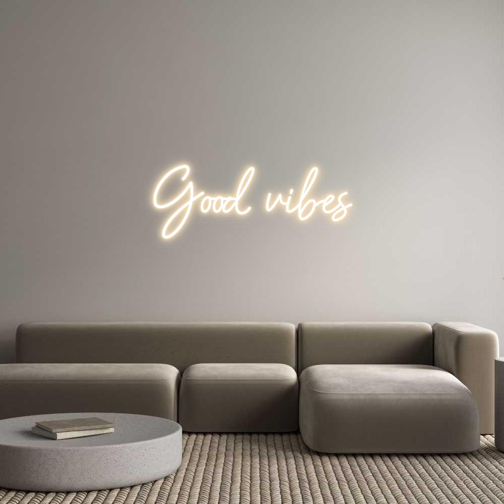 Egyedi neonfelirat: Good vibes