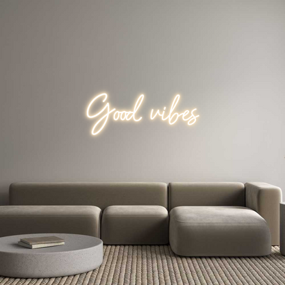 Egyedi neonfelirat: Good vibes