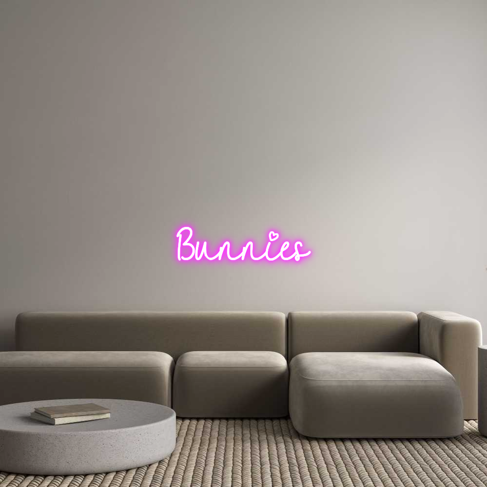 Räätälöity neonkyltin: Bunnies