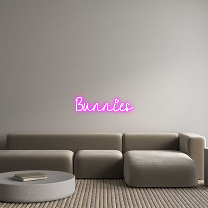 Räätälöity neonkyltin: Bunnies