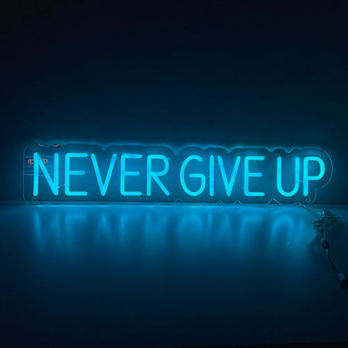 Neonbord Never Give Up - The Art Neon