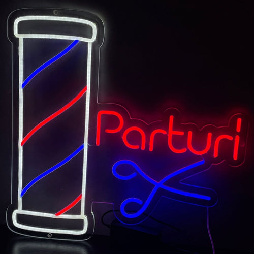 Parturi Barbershop Neonreclame - The Art Neon