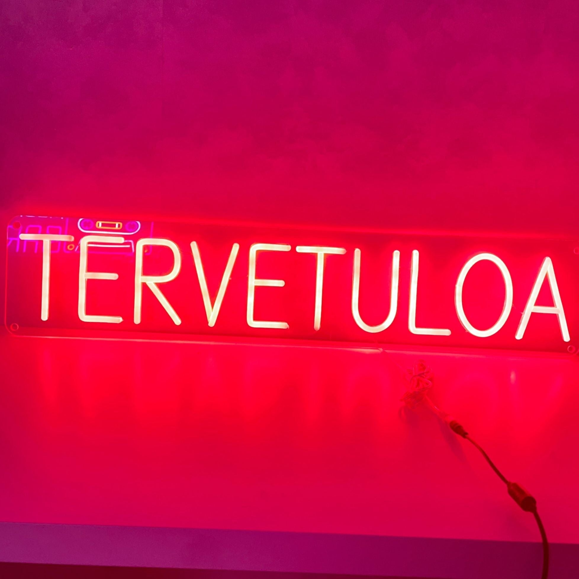 Tervetuloa-neonreclame - Het kunstneon